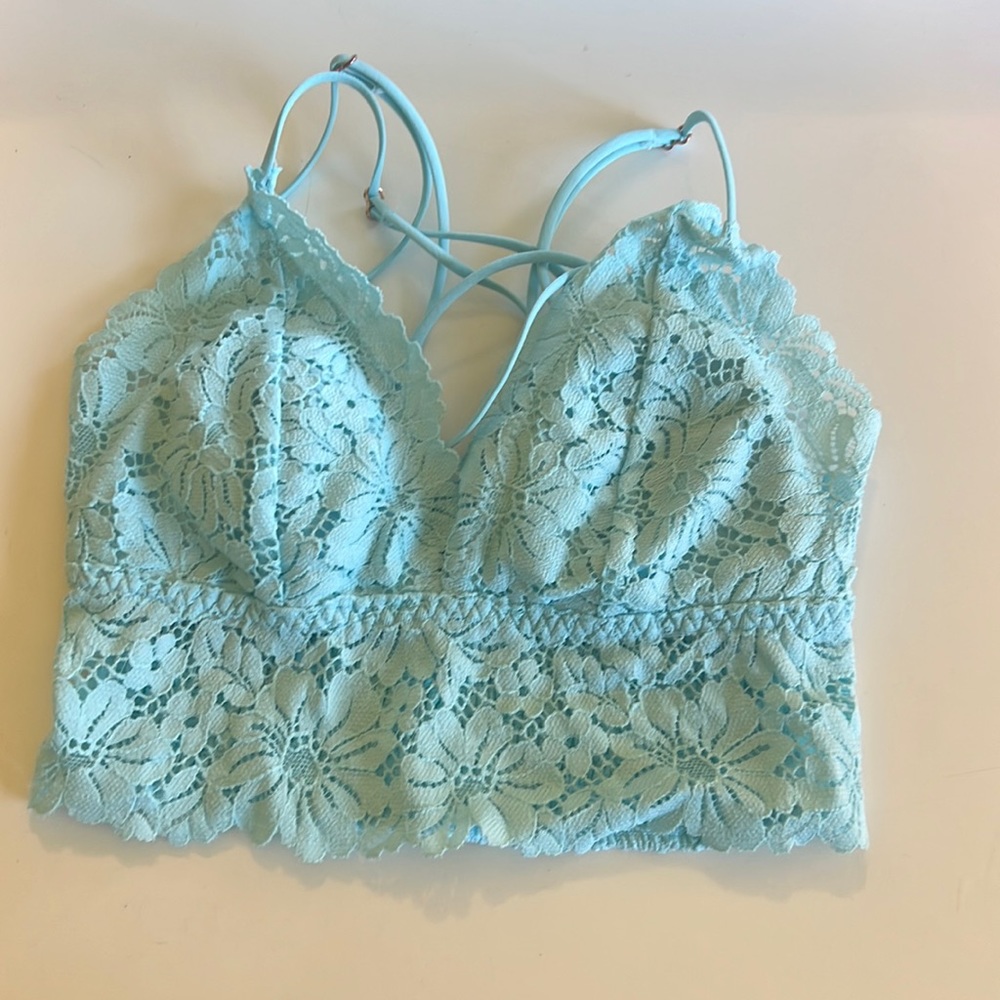 PINK Lace Longline Bralette